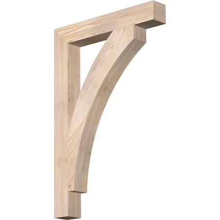 Ekena Millwork Thorton Block Smooth Bracket, Douglas Fir, 3 1/2"W x 24"D x 36"H BKT04X24X36THR05SDF